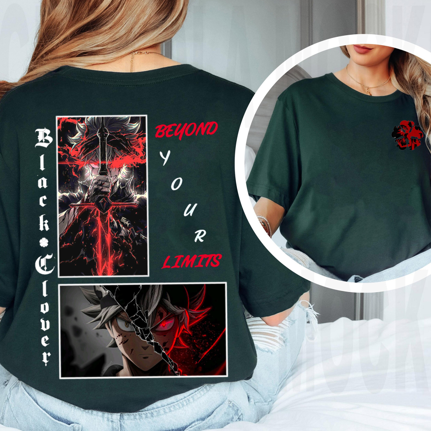 Black Clover) Oversized T-shirt/Crewneck/Hoodie