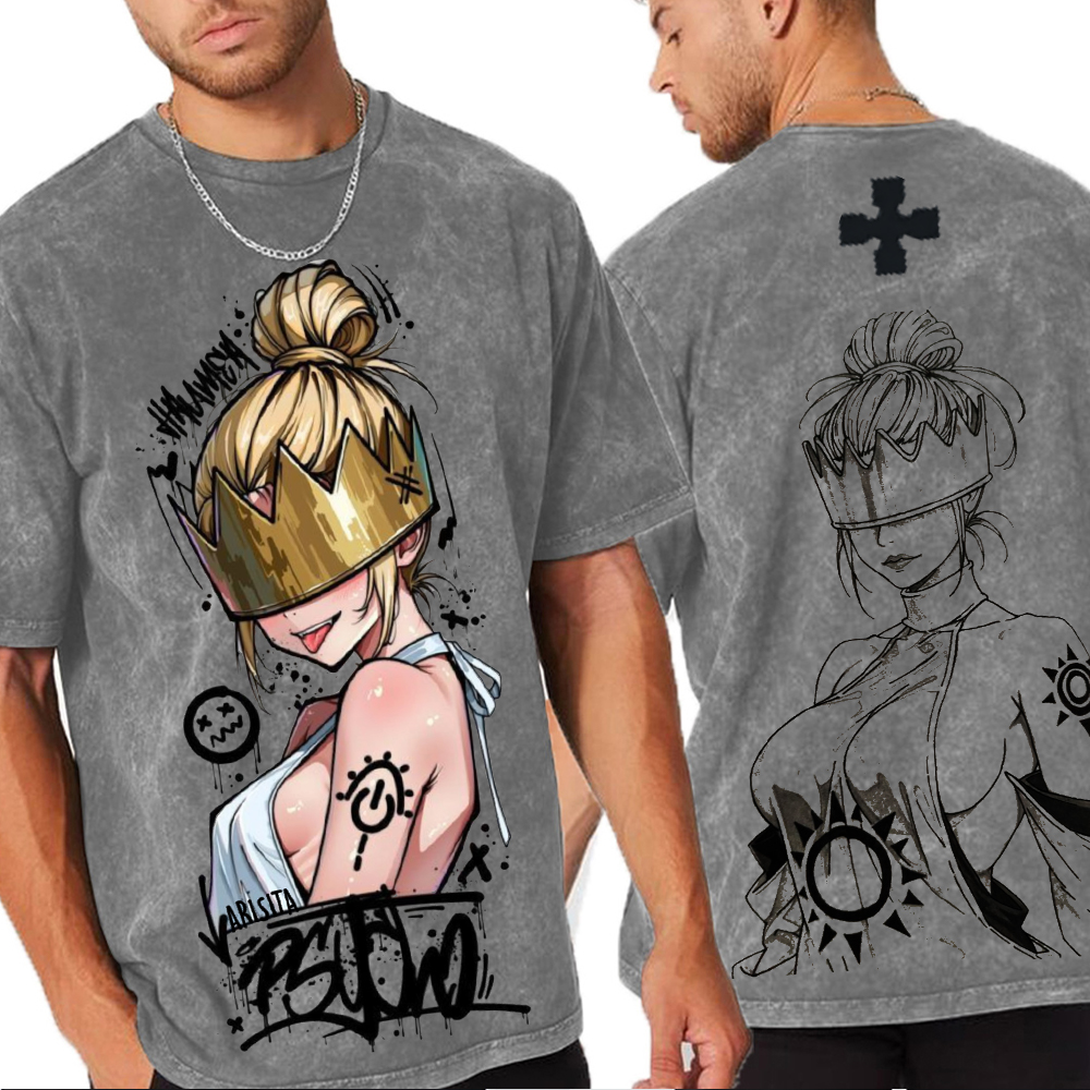 Haumea Fire Force Anime Double Printed Vintage T-shirt/Crewneck/Hoodie