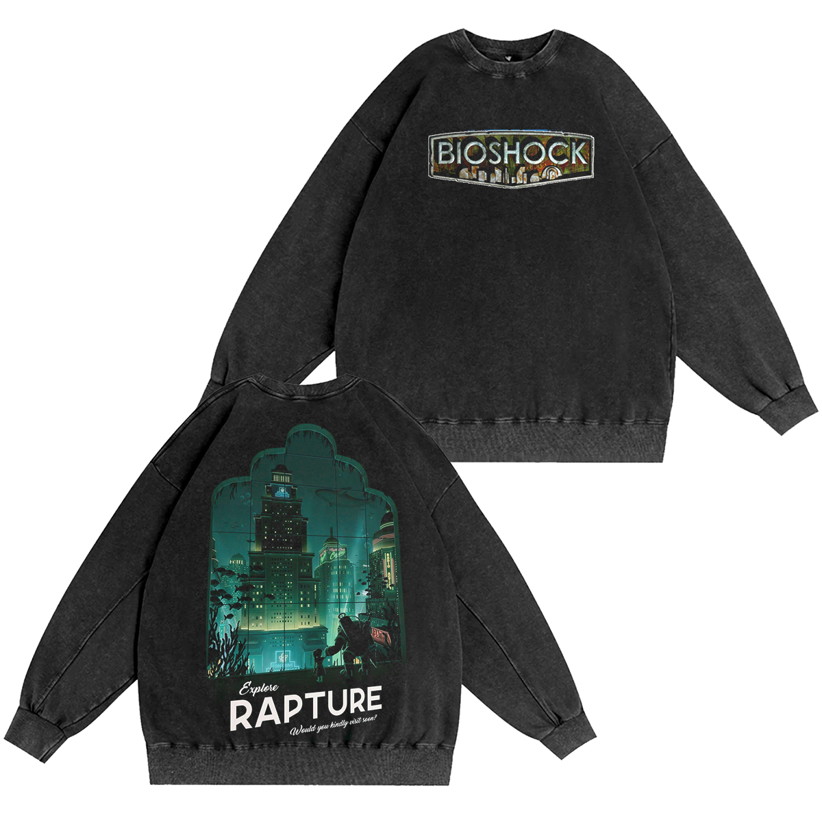 Bioshock Vintage Washed T-shirt/Crewneck/Hoodie