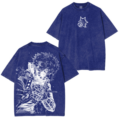 Katsuki Bakugo My Hero Academia Anime Double Retro Washed T-Shirt