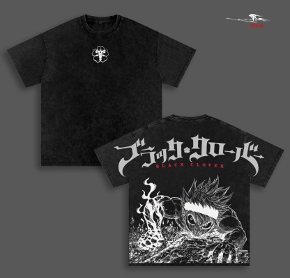 Black Clover Anime Washed T-shirt/Crewneck/Hoodie