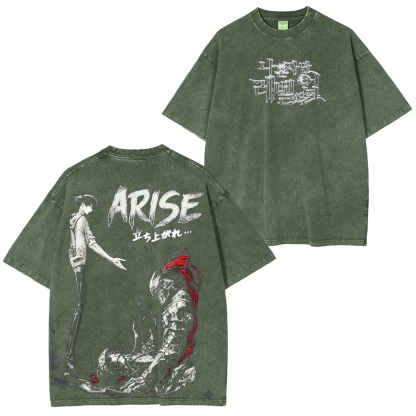 Arise Solo Leveling Unisex Washed T-Shirt