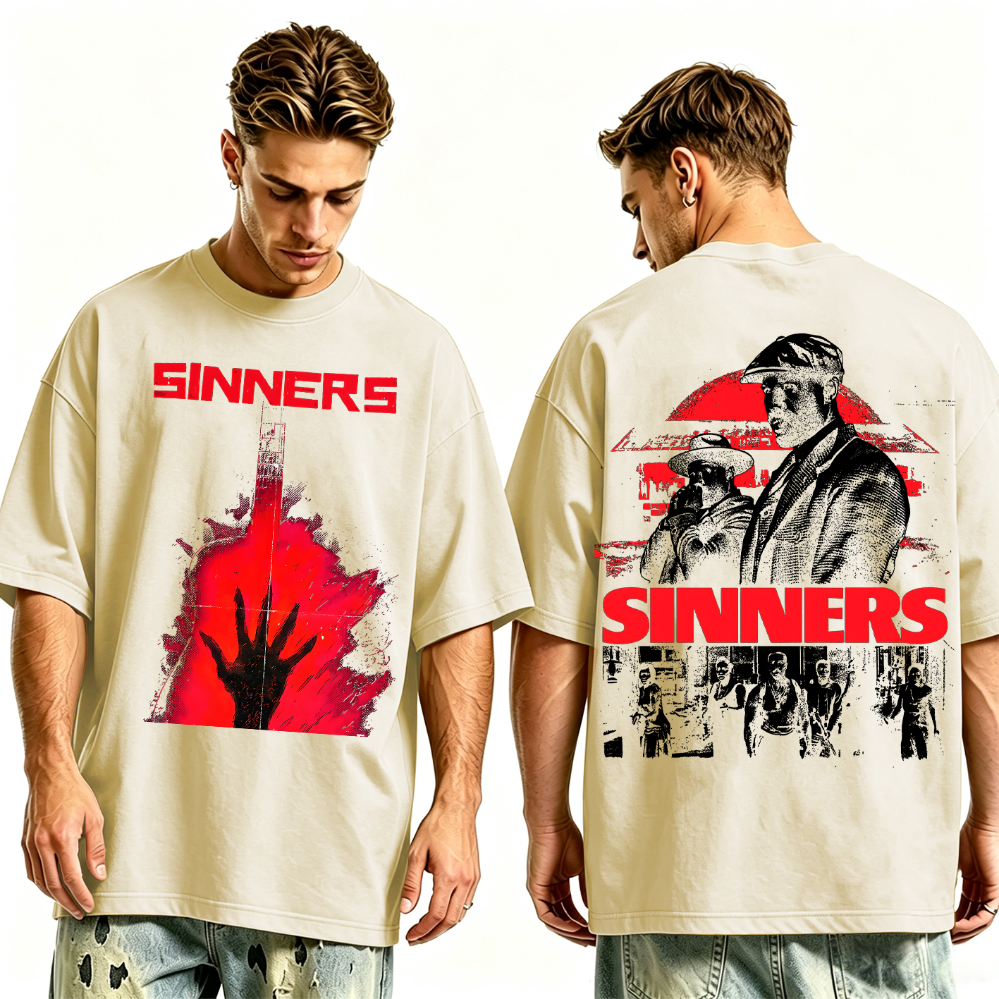 Sinners Movie Oversized T-shirt/Crewneck/Hoodie