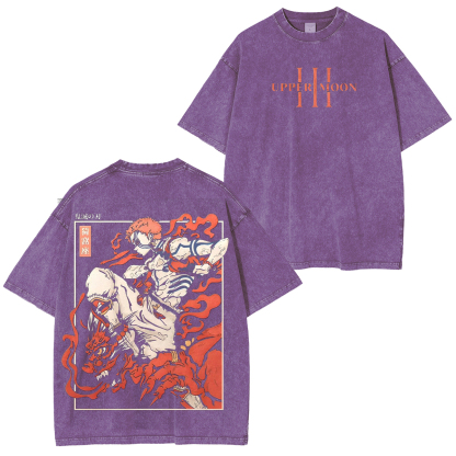 Akaza Demon Slayer Vintage Washed Unisex T-Shirt