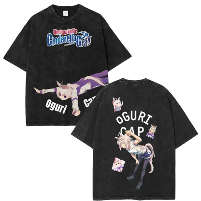 Oguri Cap Uma Musume Washed T-shirt/Crewneck/Hoodie