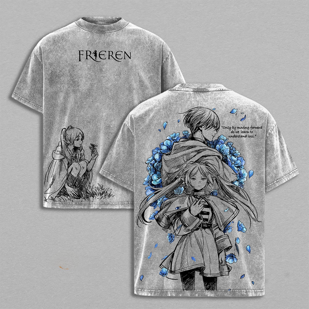 Frieren Anime Washed T-shirt/Crewneck/Hoodie