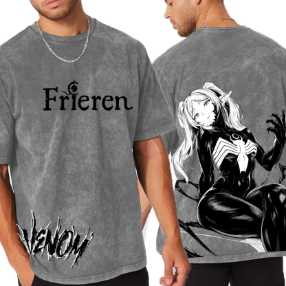 Frieren x Venom Unisex Washed T-Shirt