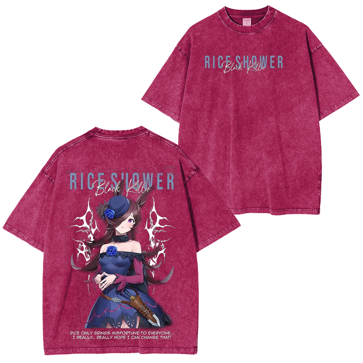 Umamusume: Pretty Derby Series Oversized Unisex Washed T-Shirt