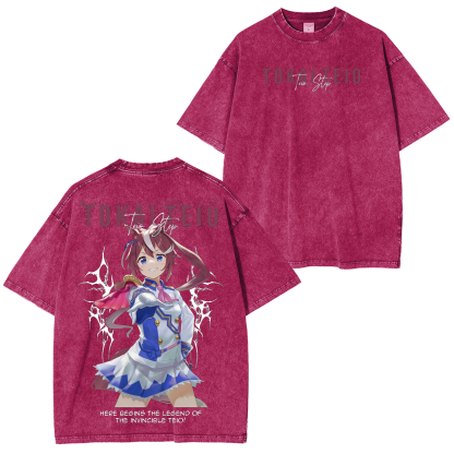 Umamusume: Pretty Derby Series Oversized Unisex Washed T-Shirt