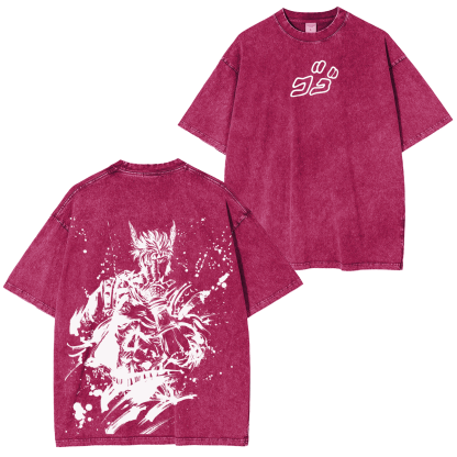 Jojo's Bizarre Adventure Anime Oversized Unisex Washed T-Shirt