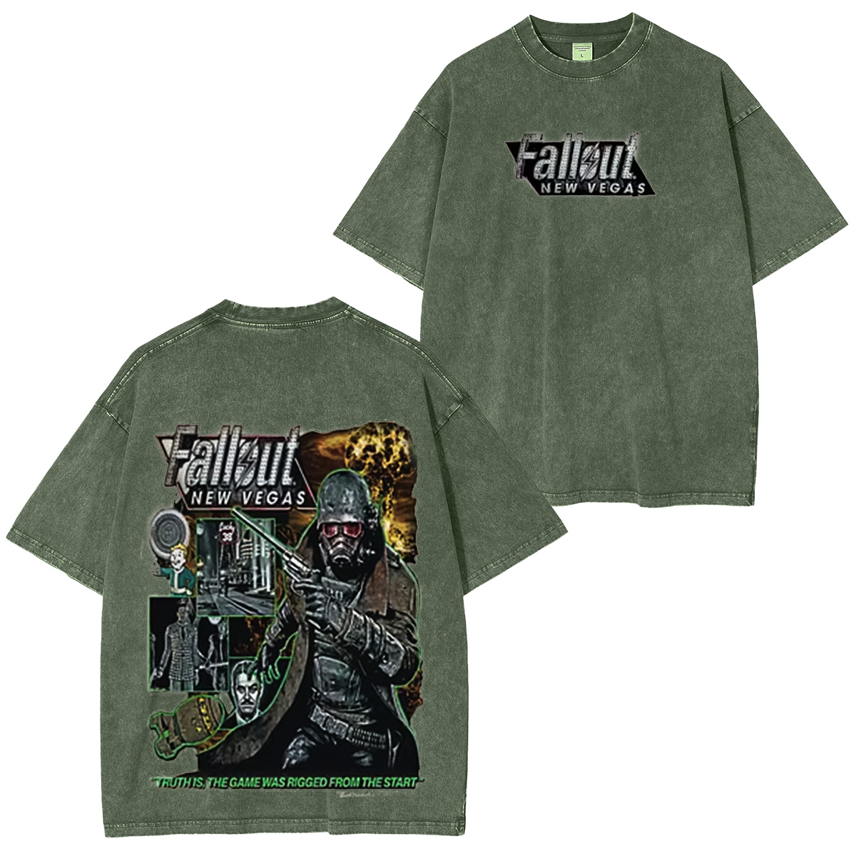 Fallout: New Vegas Printed Oversized Unisex Washed T-Shirt