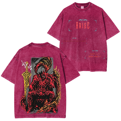 Solo Leveling Anime Unisex Washed T-Shirt