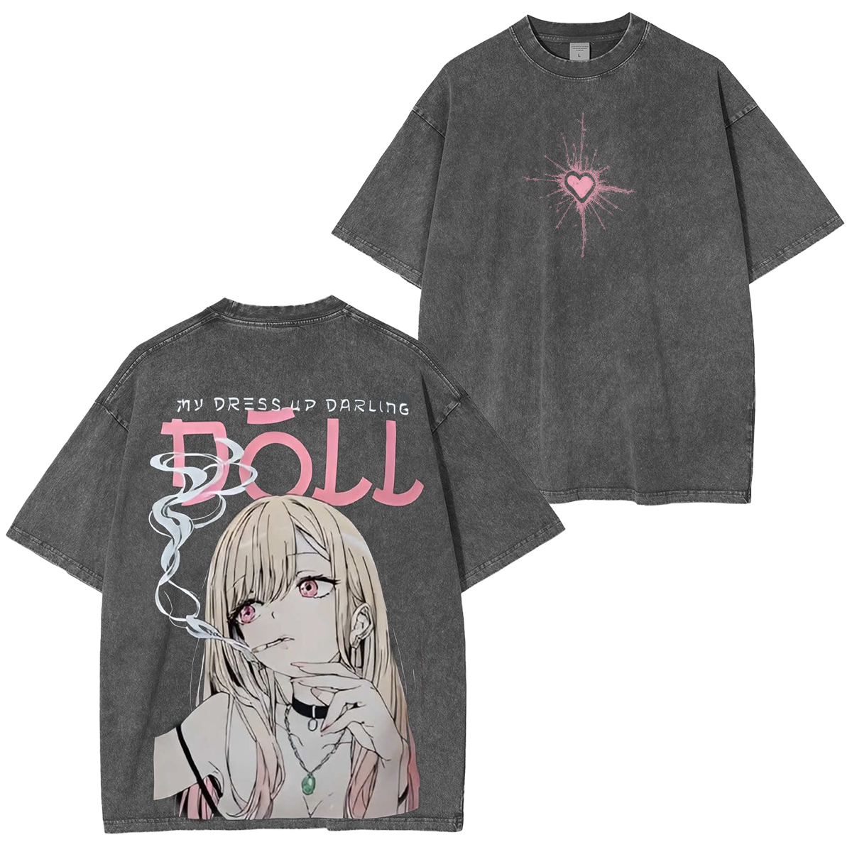Marin Kitagawa My Dress-Up Darling Oversized  Anime Unisex Washed T-Shirt