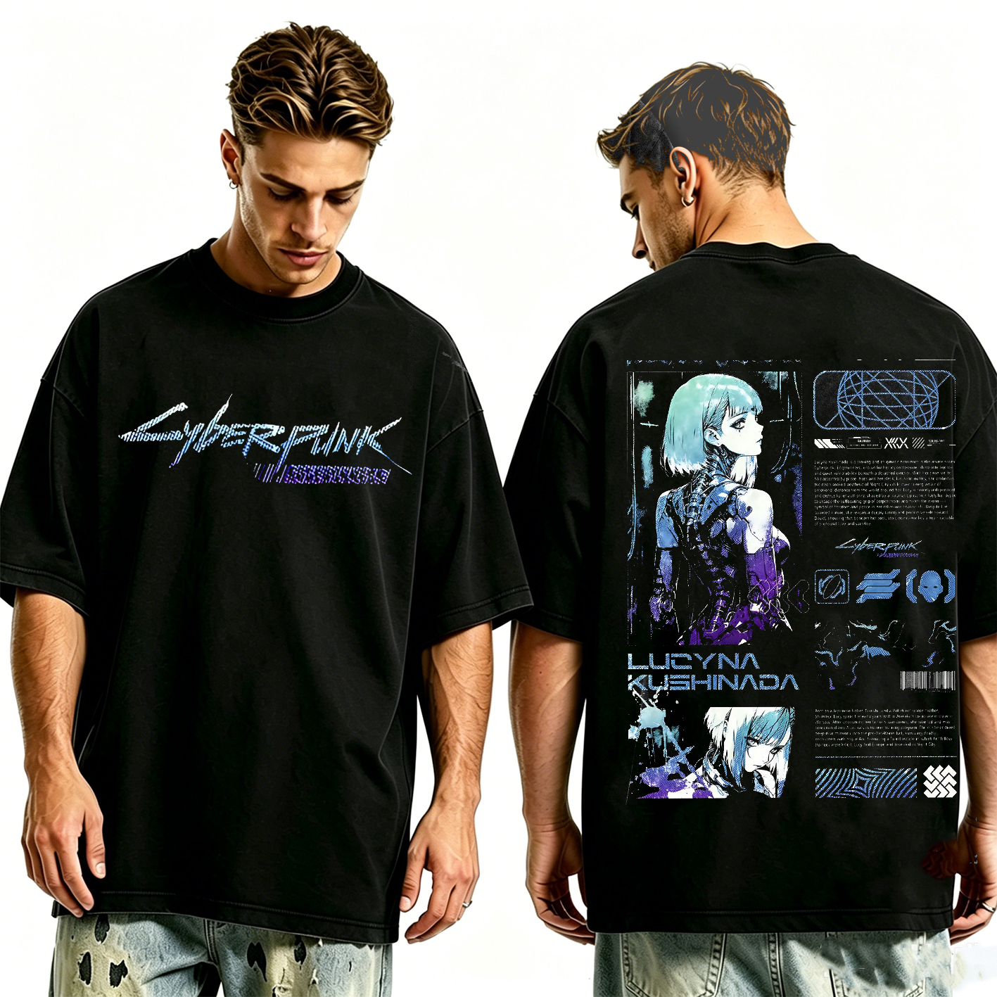 Lucy Kushinada Cyberpunk Edgerunners Anime  Unisex Washed T-Shirt