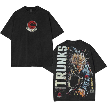 Future Trunks Dragon Ball Vintage Unisex  Washed T-Shirt