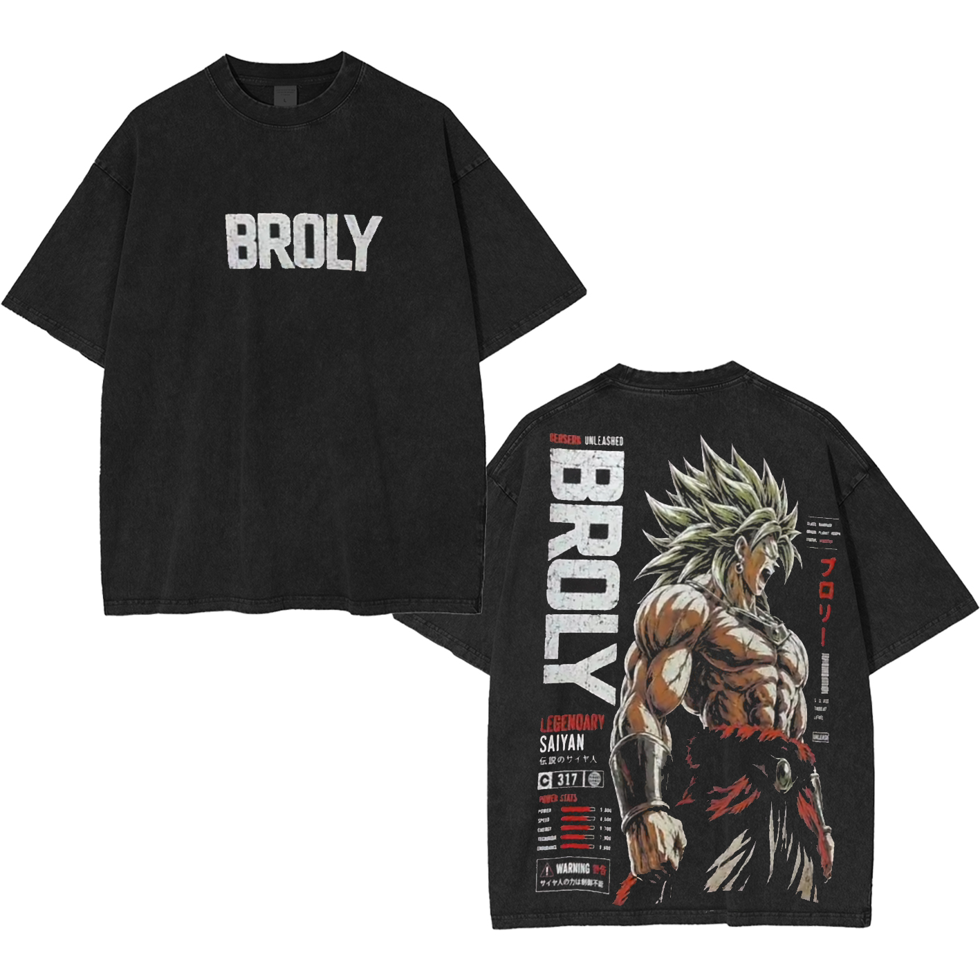 Broly Dragon Ball Super Unisex  Washed T-Shirt