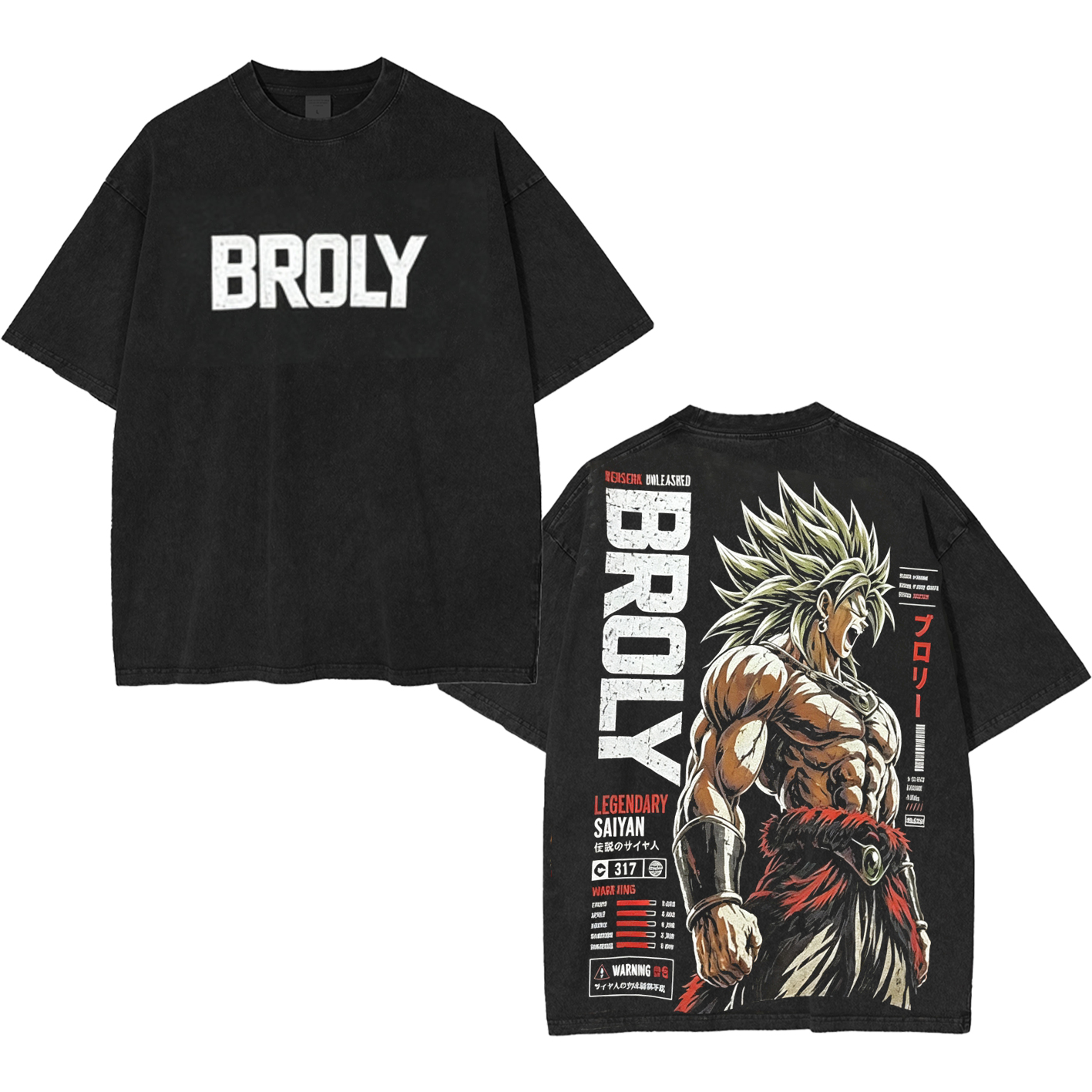 Broly Dragon Ball Super Unisex  Washed T-Shirt