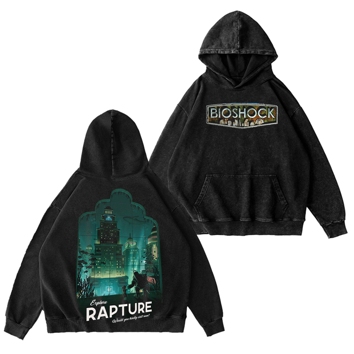 Bioshock Vintage Washed T-shirt/Crewneck/Hoodie