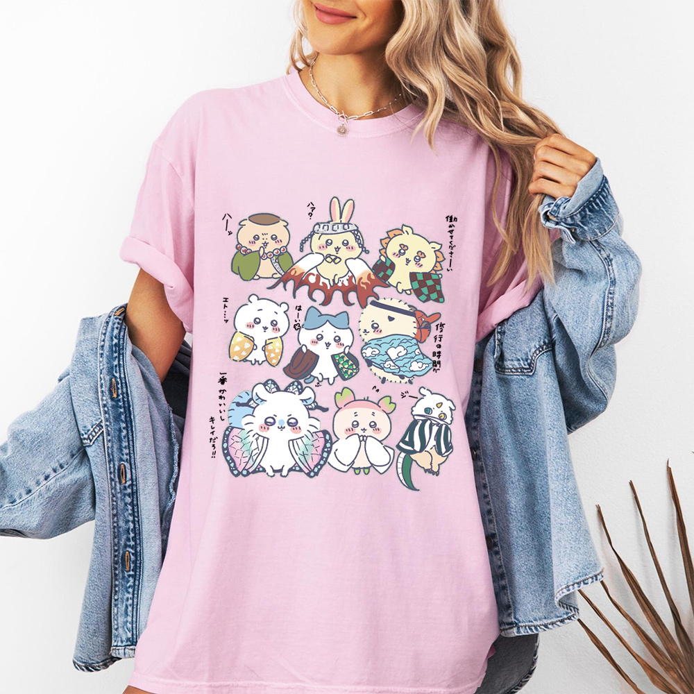 Chiikawa x Demon Slayer Unisex Shirt/Crewneck/Hoodie