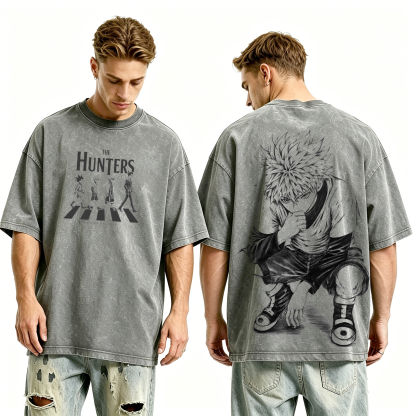 Hunter x Hunter Anime Unisex Washed T-Shirt