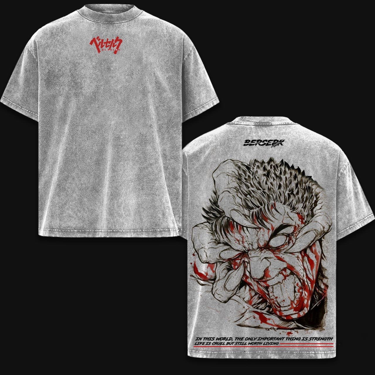 Black Clover Anime Double Vintage Washed T-shirt/Crewneck/Hoodie