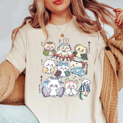 Chiikawa x Demon Slayer Unisex Shirt/Crewneck/Hoodie