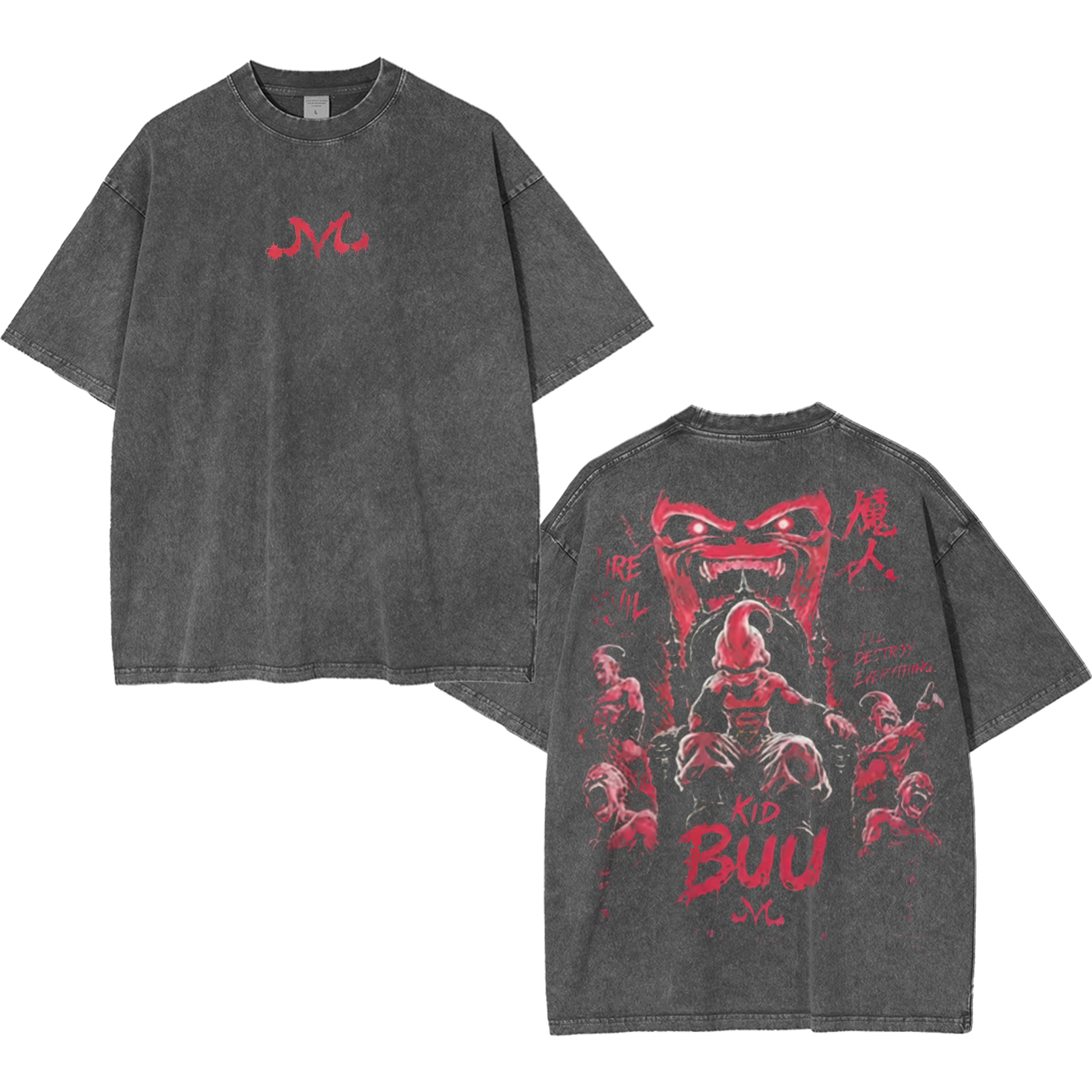 Haaland Super Buu Dragon Ball Z Washed T-shirt/Crewneck/Hoodie