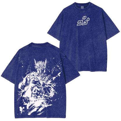 Jojo's Bizarre Adventure Anime Oversized Unisex Washed T-Shirt