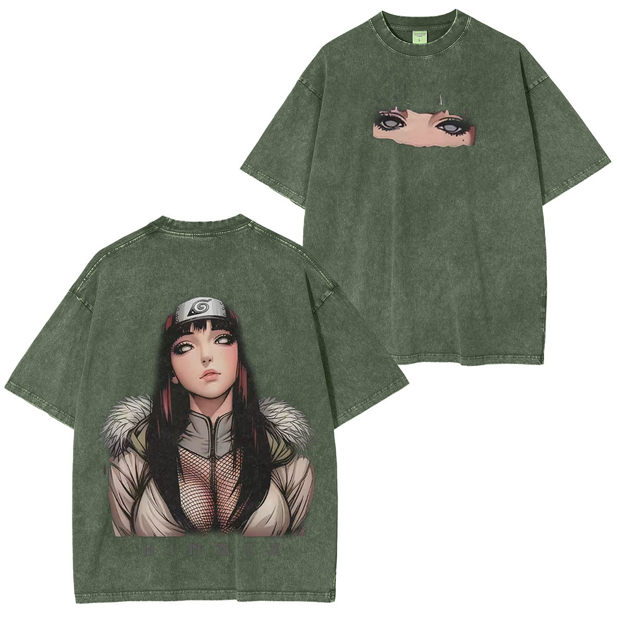Naruto Hinata Hyuga Printed Unisex Washed T-Shirt