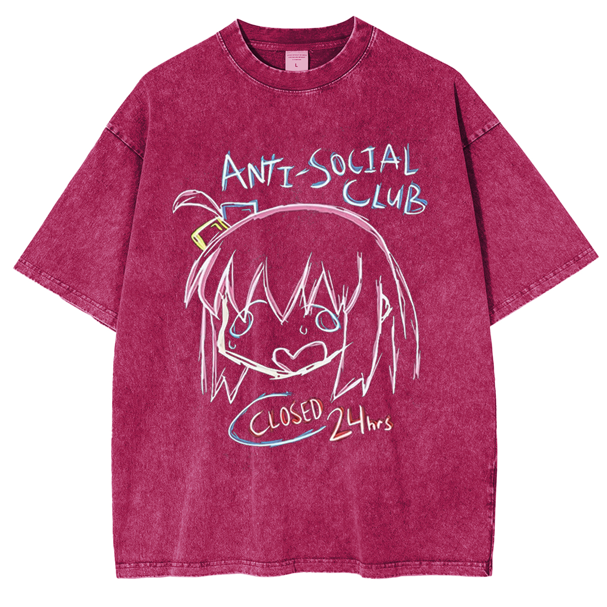 Bocchi The Rock Oversized Unisex Washed T-Shirt