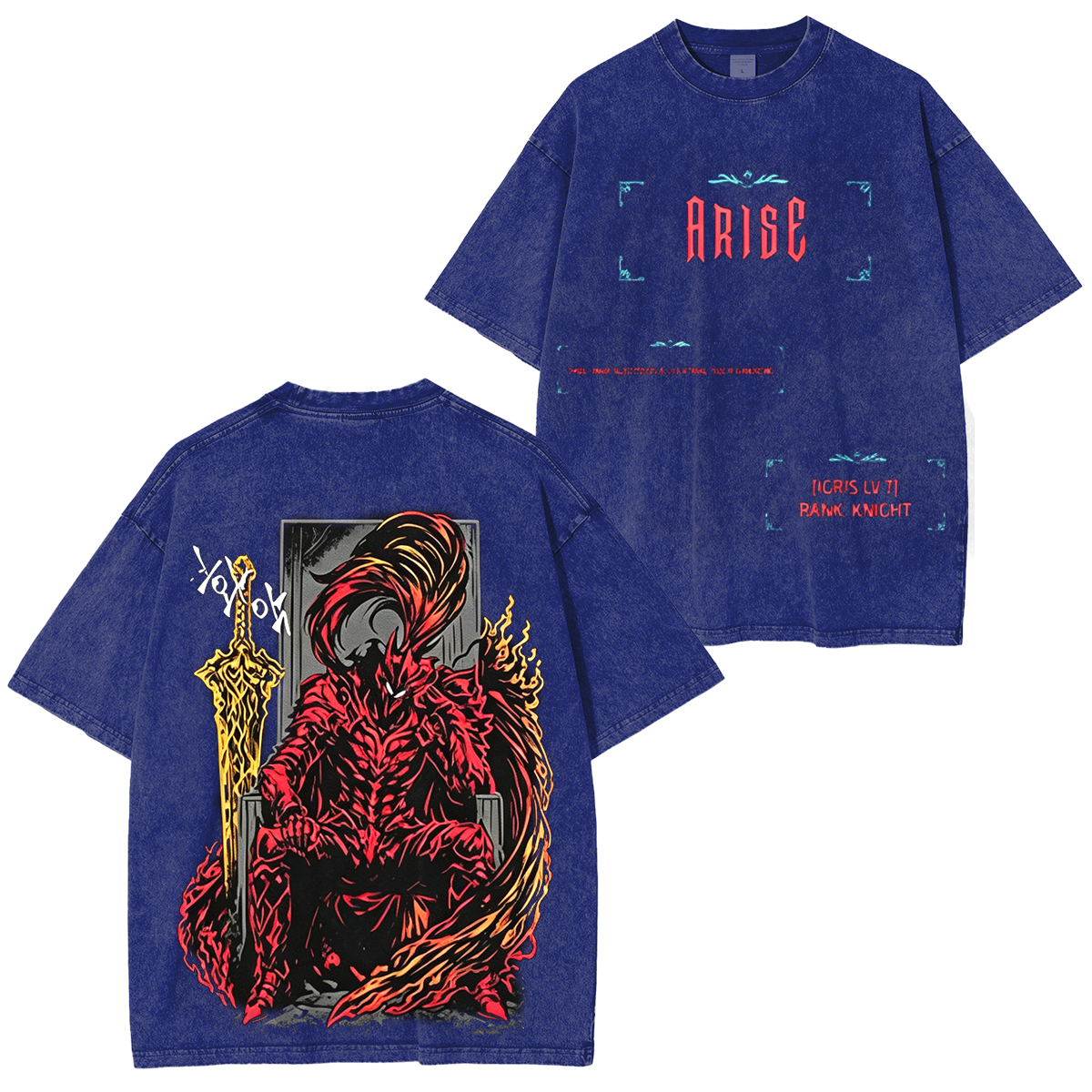 Solo Leveling Anime Unisex Washed T-Shirt