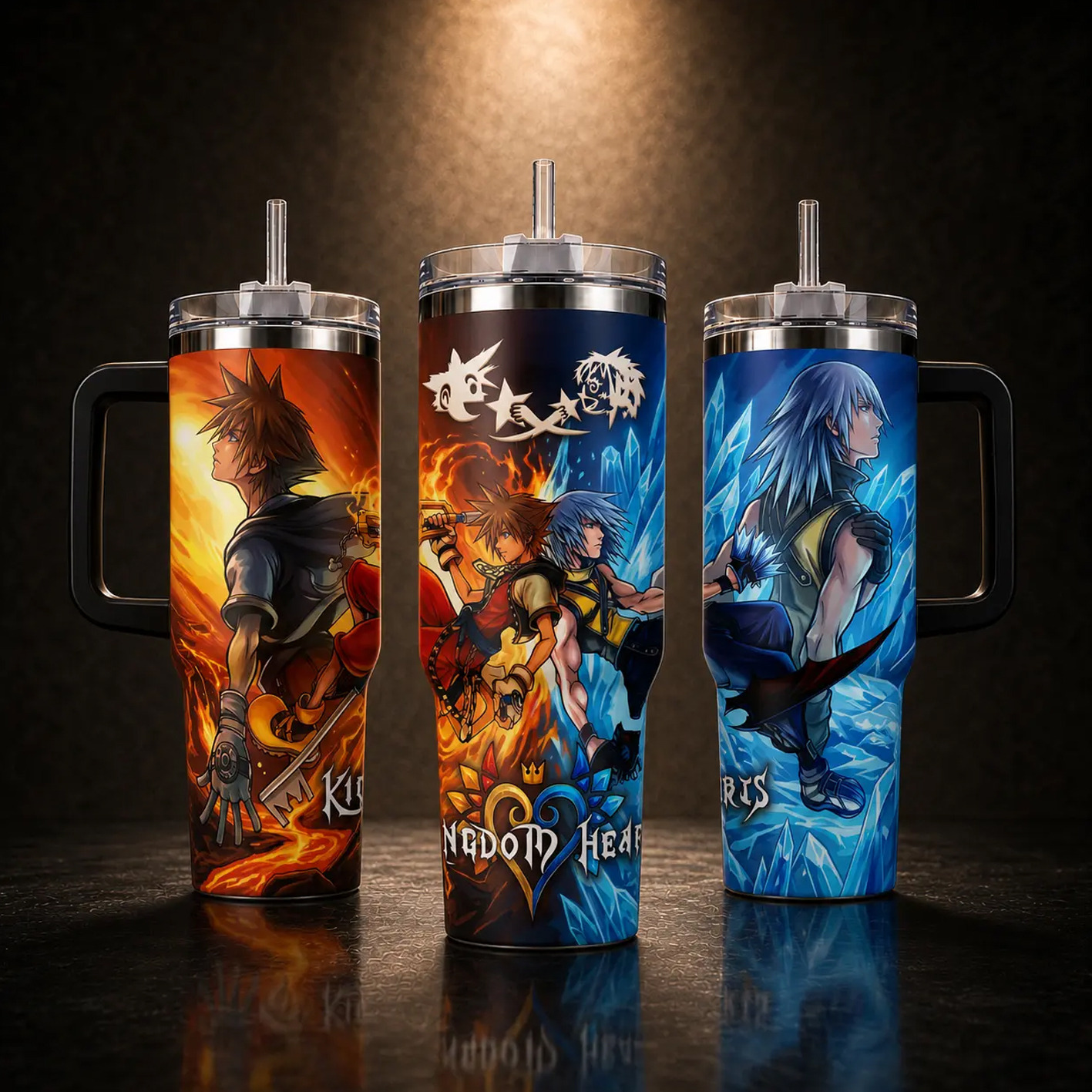 Kingdom Hearts Sora x Riku Anime Steel Tumbler Cup