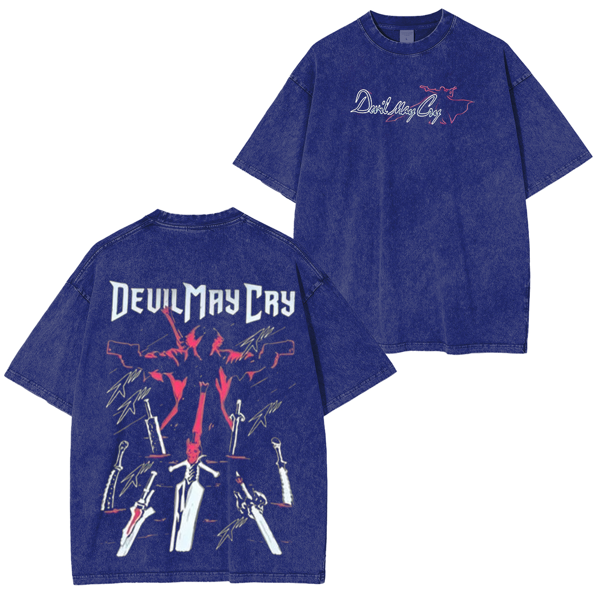 Devil May Cry Oversized  Washed  Vintage T-Shirt