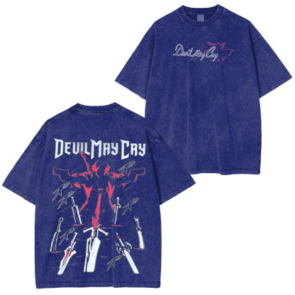 Devil May Cry Oversized  Washed  Vintage T-Shirt