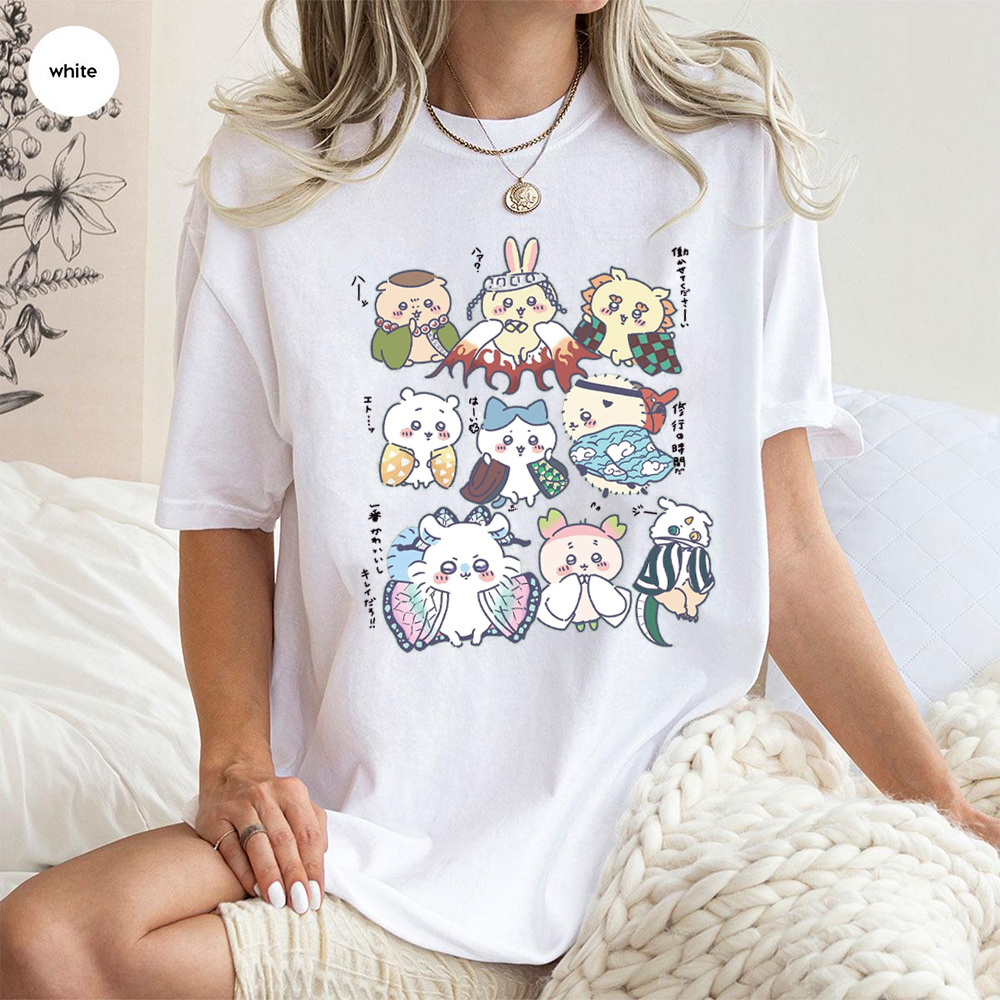 Chiikawa x Demon Slayer Unisex Shirt/Crewneck/Hoodie