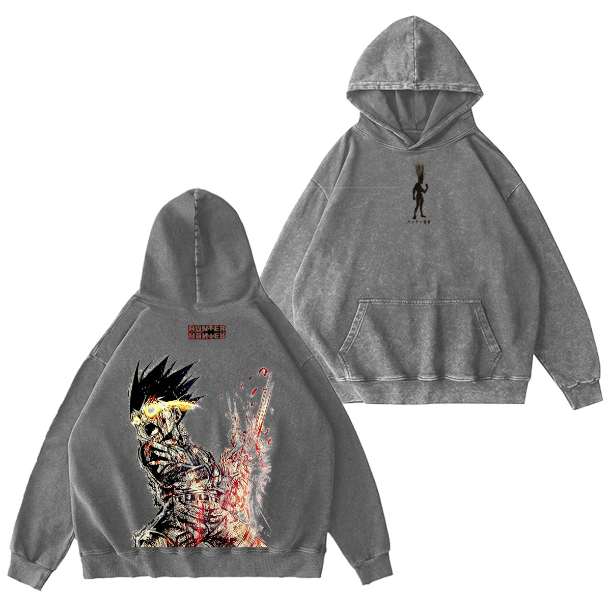 Gon Freecss Hunter �� Hunter Anime Oversized T-shirt/Crewneck/Hoodie
