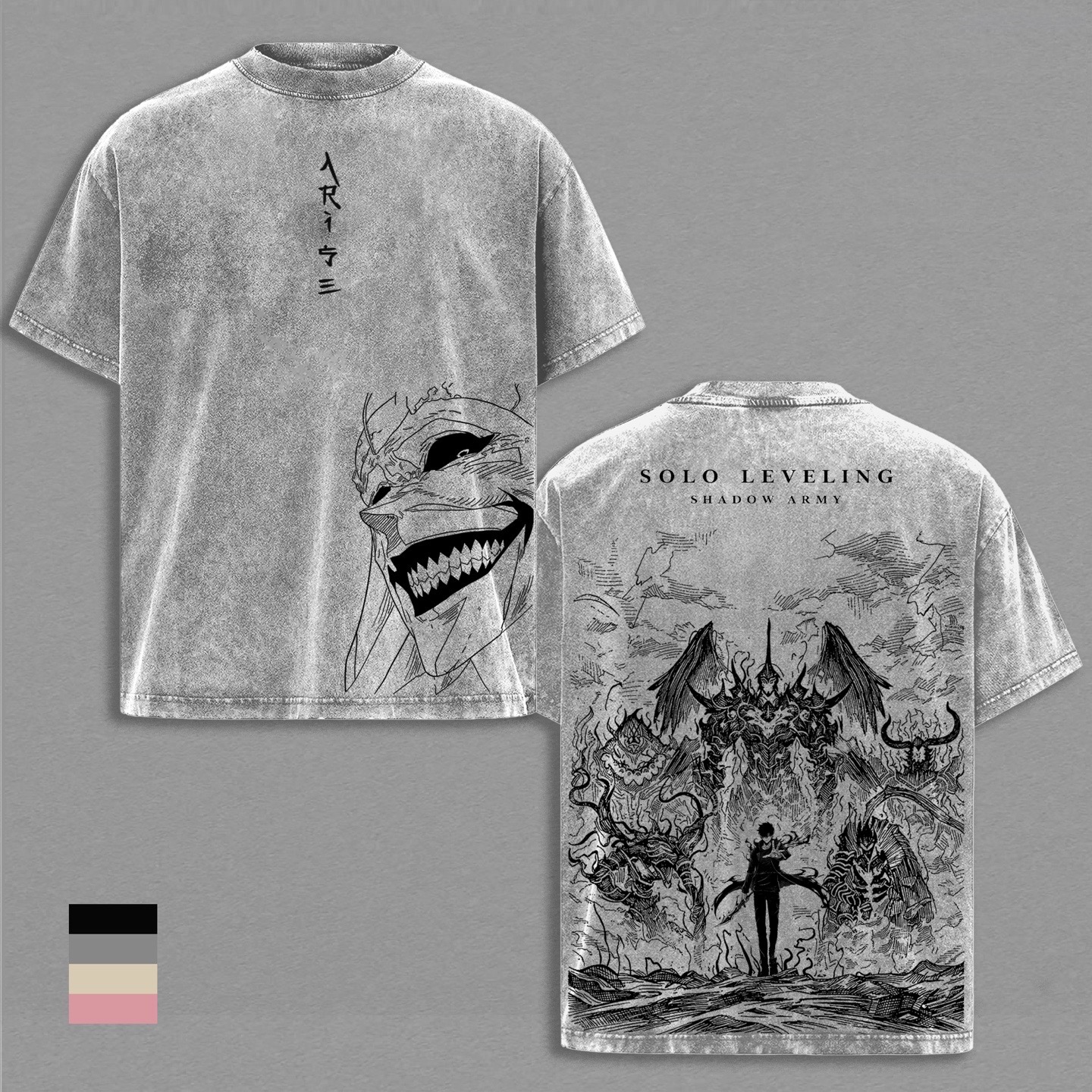 Solo Leveling Vintage Washed T-shirt/Crewneck/Hoodie