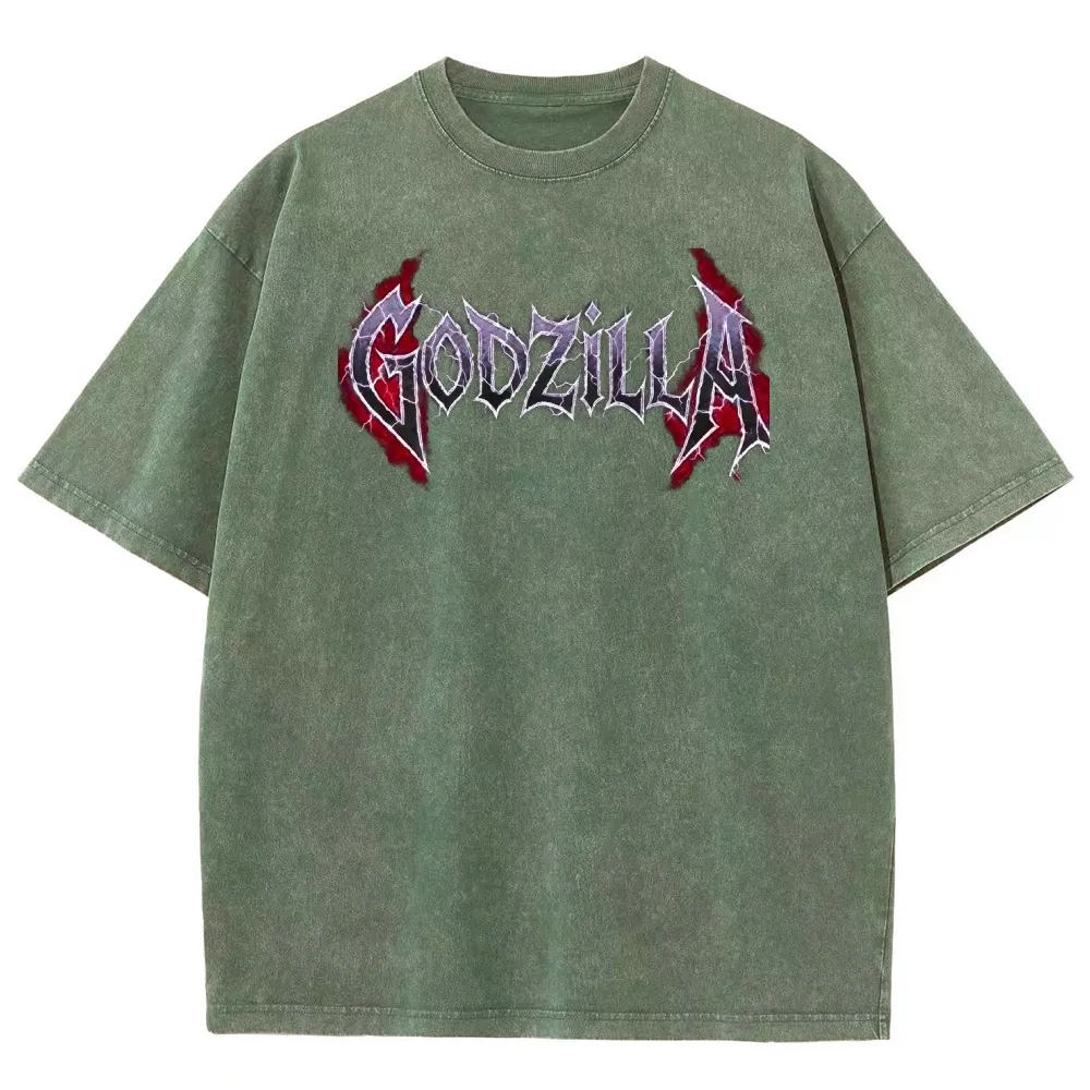Godzilla  inspired Graphic Unisex Washed T-Shirt