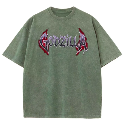Godzilla  inspired Graphic Unisex Washed T-Shirt