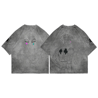 Hisoka Hunter x Hunter Anime Washed T-shirt/Crewneck/Hoodie