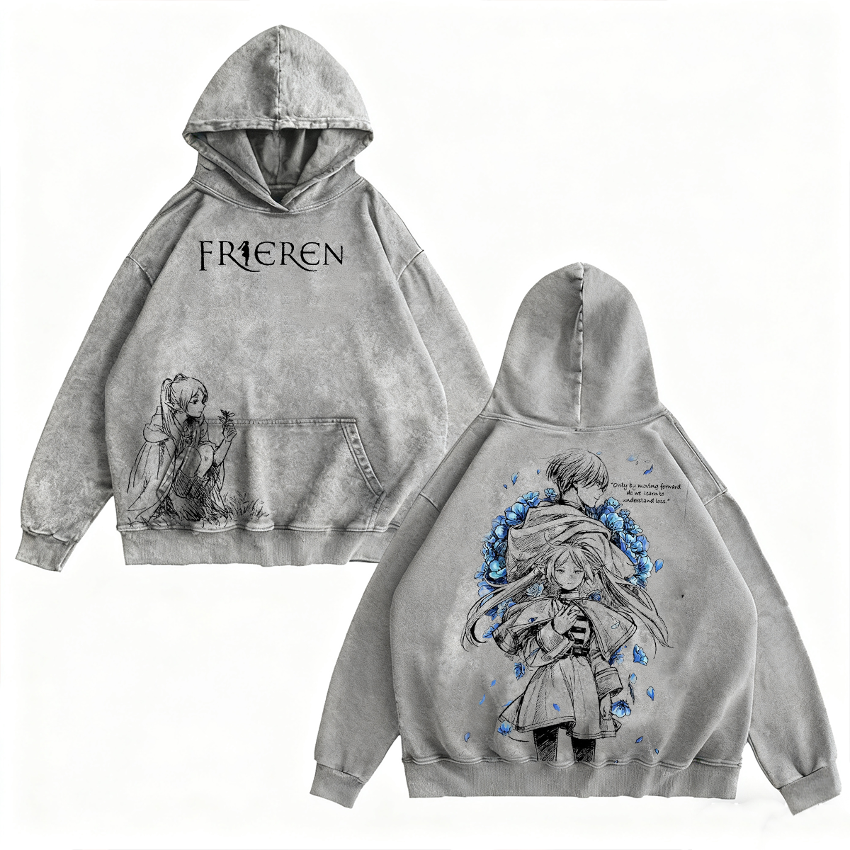 Frieren Anime Washed T-shirt/Crewneck/Hoodie