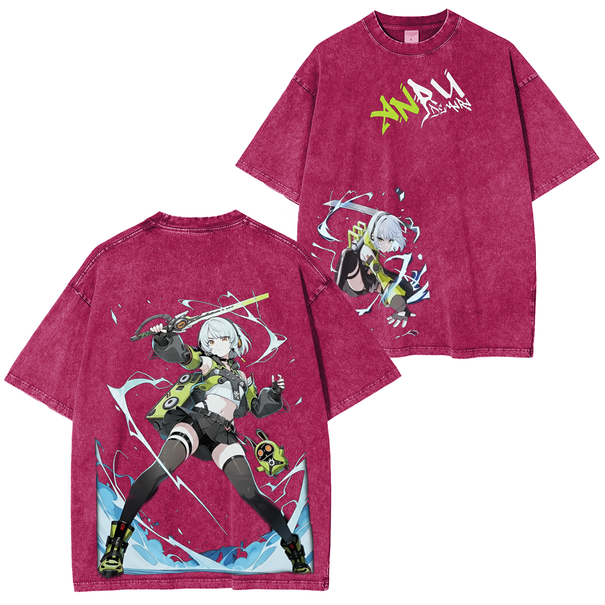 Anby Demara Zenless Zone Zero Oversized Unisex Washed T-Shirt