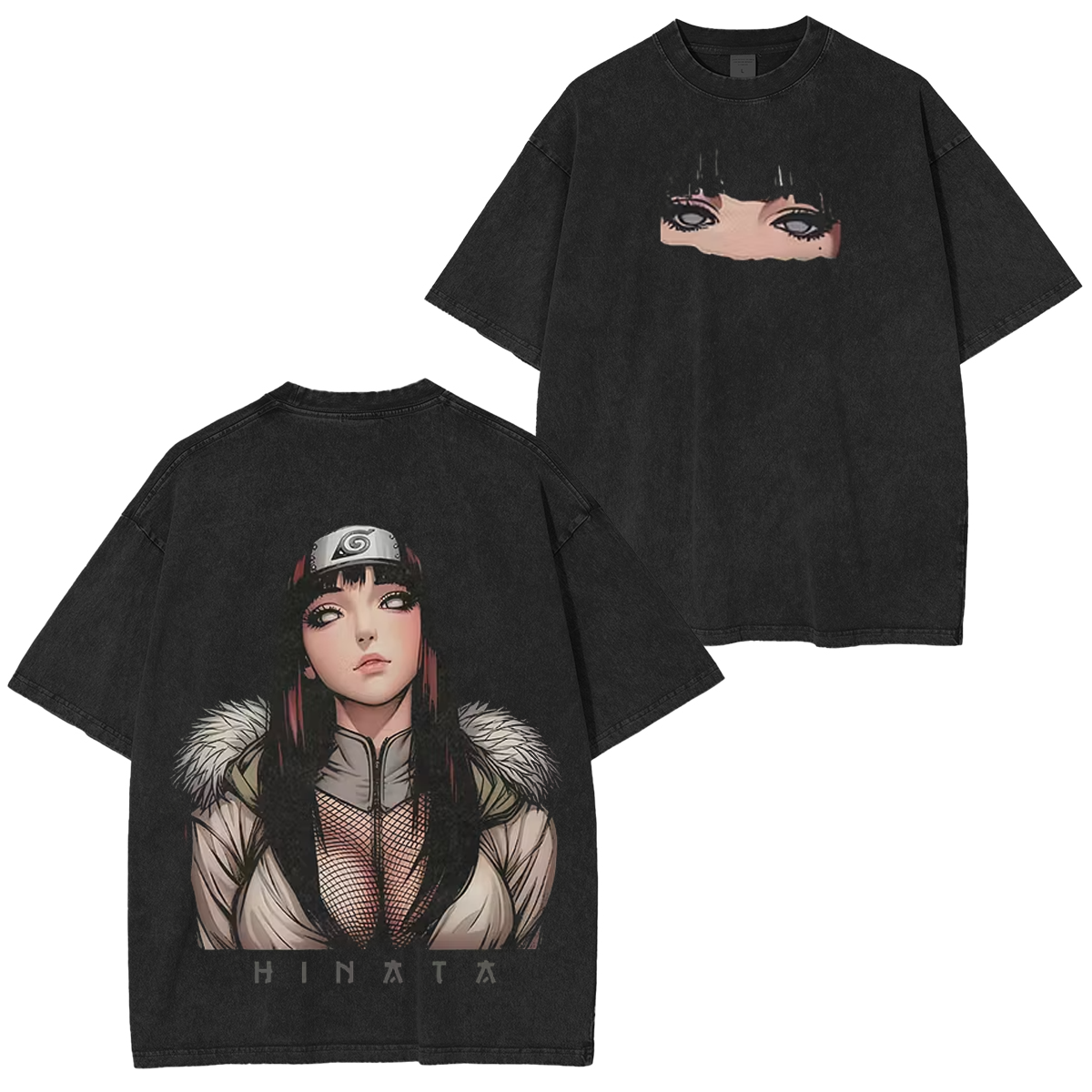 Naruto Hinata Hyuga Printed Unisex Washed T-Shirt