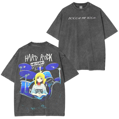 Nijika Ijichi Drummer  Oversized  Washed  Vintage T-Shirt