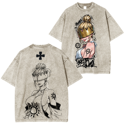 Haumea Fire Force Anime Double Printed Vintage T-shirt/Crewneck/Hoodie