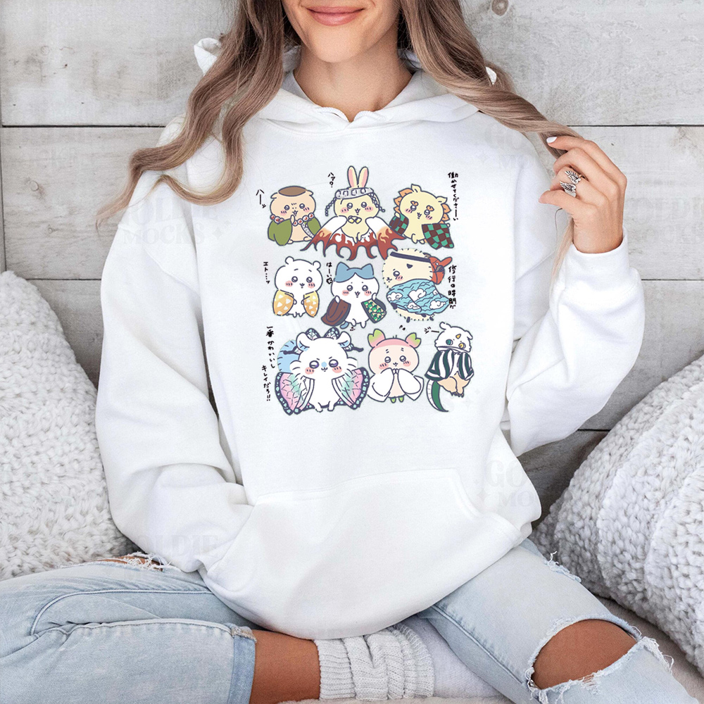 Chiikawa x Demon Slayer Unisex Shirt/Crewneck/Hoodie
