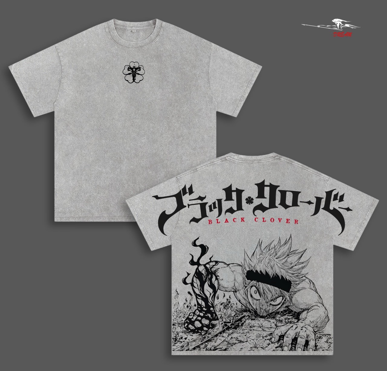 Black Clover Anime Washed T-shirt/Crewneck/Hoodie