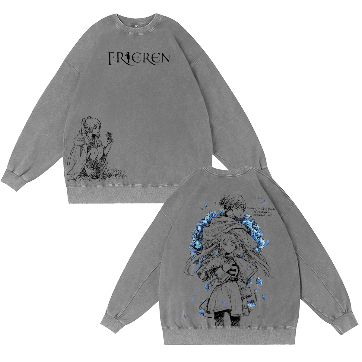 Frieren Anime Washed T-shirt/Crewneck/Hoodie