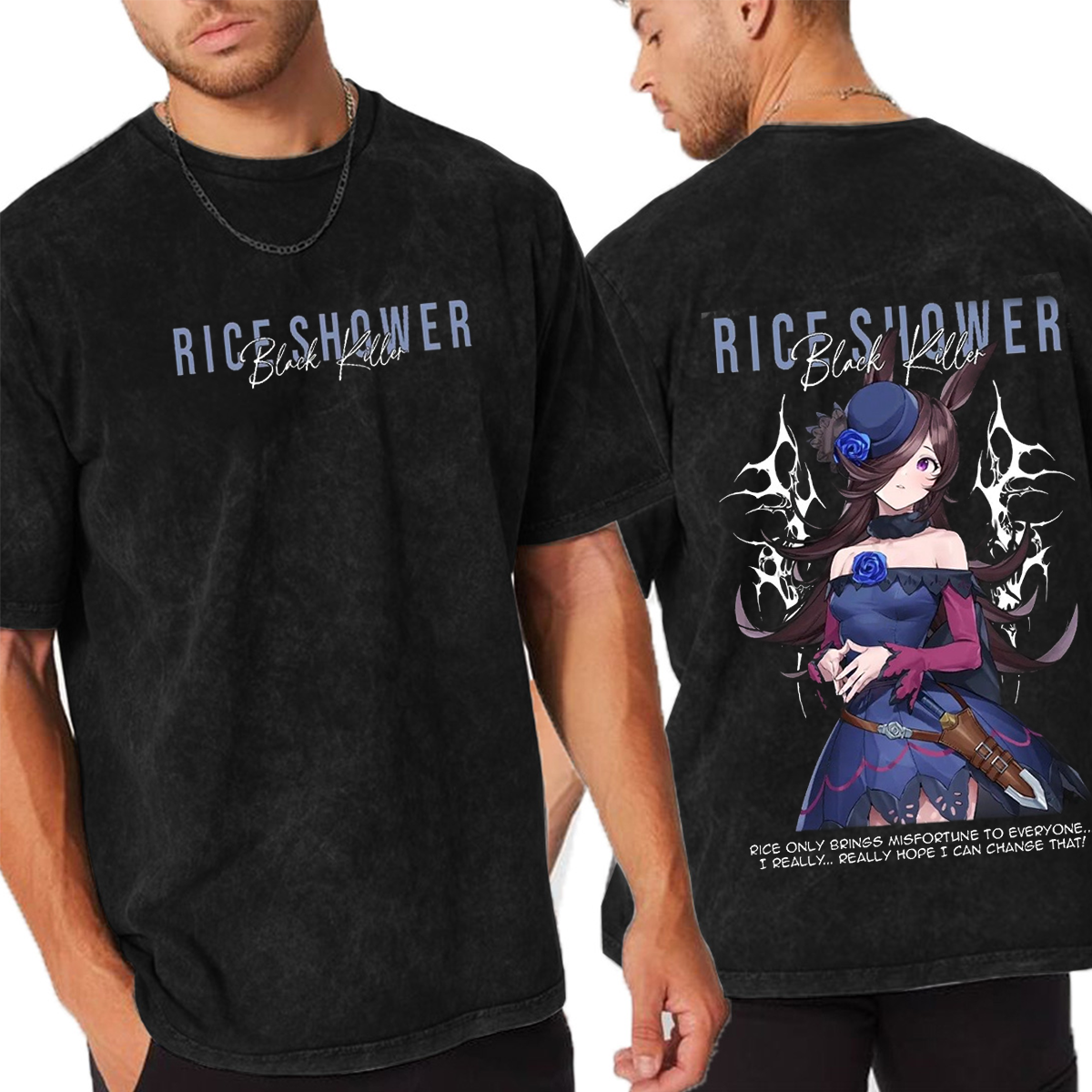 Umamusume: Pretty Derby Series Oversized Unisex Washed T-Shirt