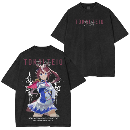 Umamusume: Pretty Derby Series Oversized Unisex Washed T-Shirt